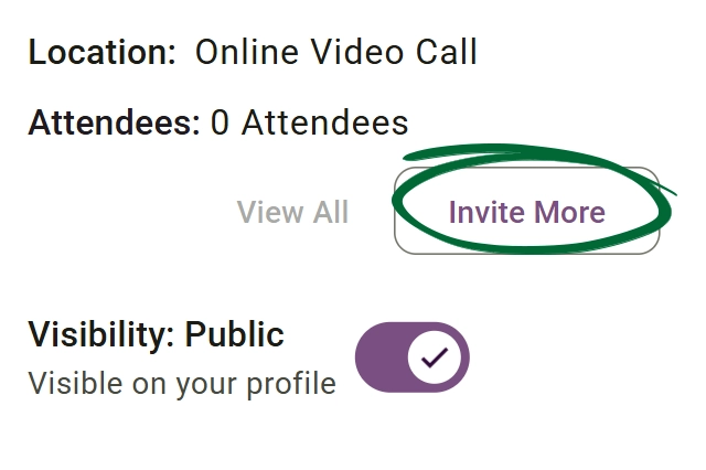 Manage Attendees screenshot